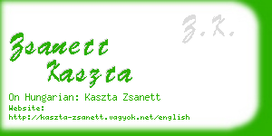 zsanett kaszta business card